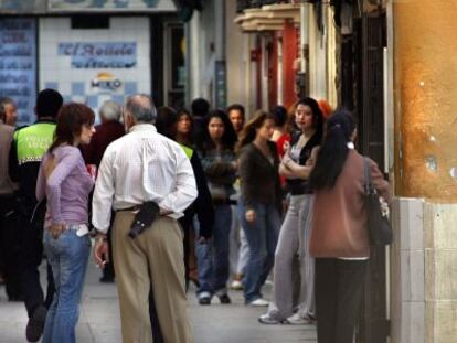 Trabajadoras del sexo en las calles de Velluters. 