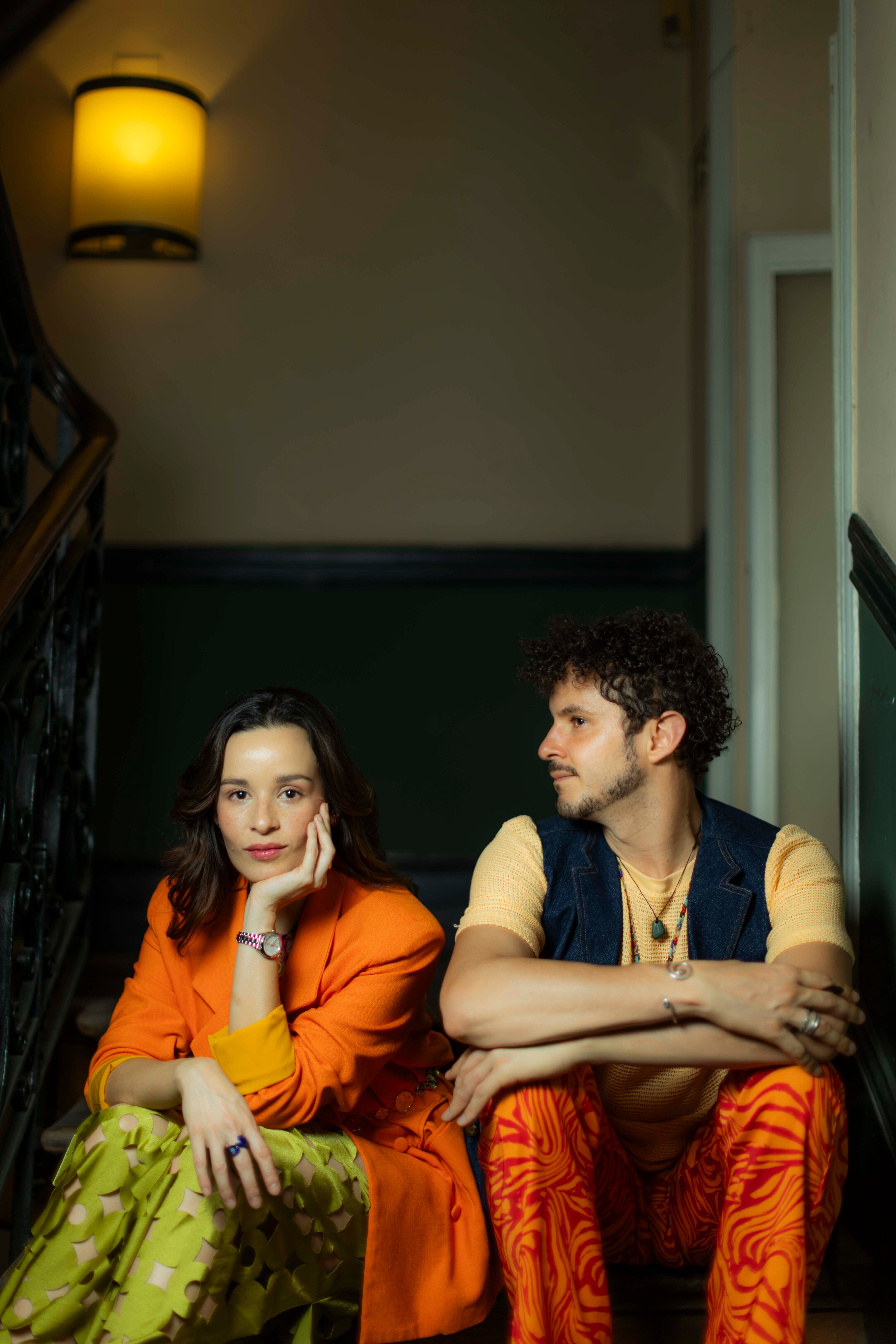 Catalina García y Santiago Prieto, momentos antes de la entrevista, el pasado jueves en Casa América (Madrid).