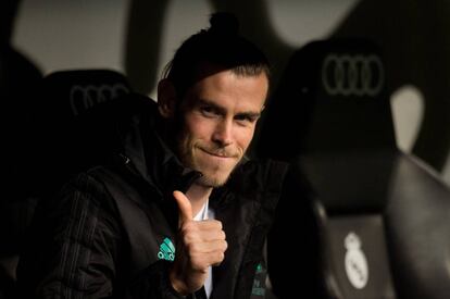 Bale, sonriente, el pasado martes antes de volver a pisar el c&eacute;sped en el partido contra el Fuenlabrada. 