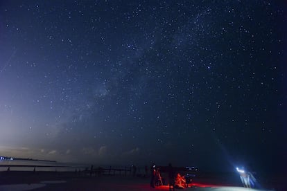 Lluvia de estrellas perseidas, en Quintana Roo, en agosto de 2025.