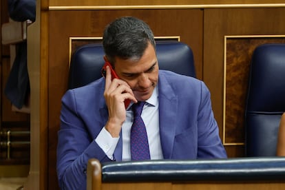 Pedro Snchez, en el Congreso de los Diputados en agosto de 2023.