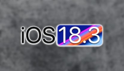 Logo de iOS 18.3 comn fondo gris