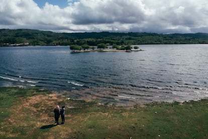 Vistas del embalse As Conchas, en Lobeira (Ourense), este miércoles.