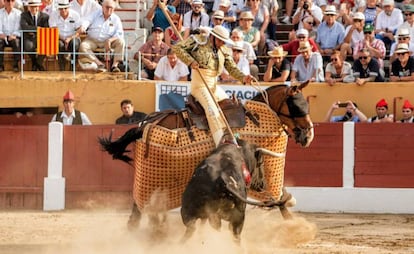 Tercio de varas en la feria de Céret de 2019.