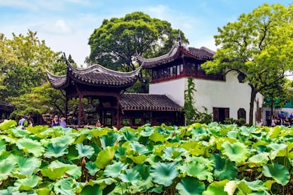El Jardín del Maestro de las Redes, o del Pescador, considerado uno de los mejores de China, es el más pequeño de los jardines residenciales de la ciudad de Suzhou, declarados patrimonio mundial. Fue creado durante la dinastía Song, en el siglo XII, y profundamente rediseñado y rebautizado con su actual nombre en el XVIII por un funcionario de la dinastía Qing. Combina arte, naturaleza y arquitectura en un conjunto armónico que fue utilizado como modelo para el Ming Hall Garden (o Astor Court) del Museo Metropolitano de Arte de Nueva York; una miniatura suya fue exhibida en el Centro Pompidou de París en 1982.