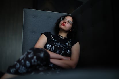 Claudia Amador en la Feria Internacional del Libro de Bogotá, el 6 de mayo de 2025