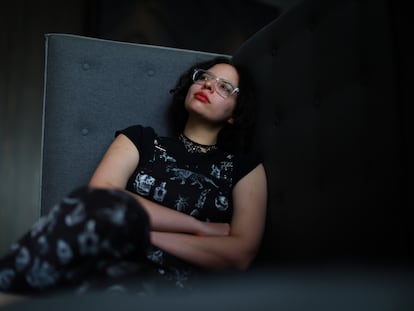Claudia Amador en la Feria Internacional del Libro de Bogotá, el 6 de mayo de 2025