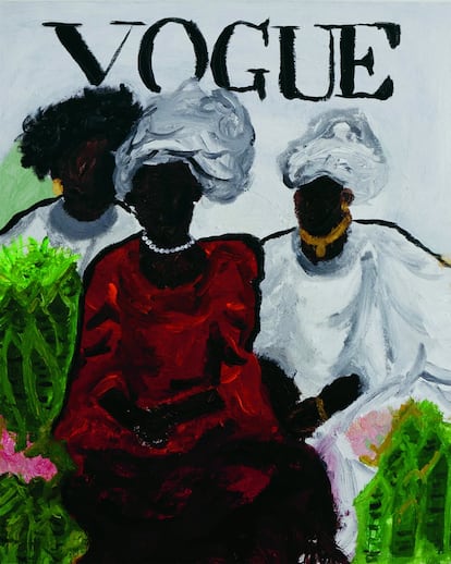 Vitória, Catarina y Josefa, retratadas en la 'Enciclopedia Negra' como protagonistas de una portada de 'Vogue', representan a las esclavas africanas que en el XVIII practicaban la agricultura familiar en el sur de Brasil, colonizado después por europeos blancos.