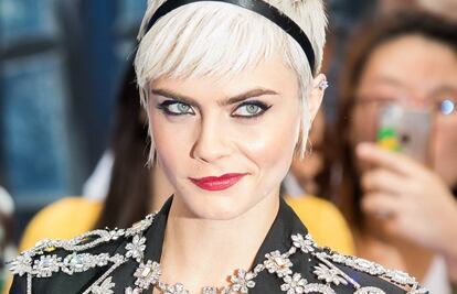 La modelo y actriz Cara Delevingne, el pasado 24 de julio en el estreno de su película 'Valerian' en Londres.