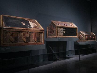 Algunos de los bienes de Sijena en el Museu de Lleida.