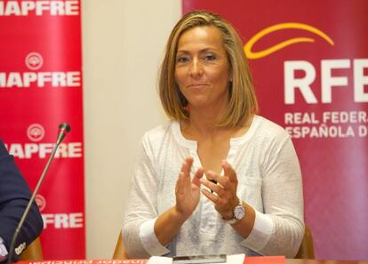 Presentacion de Gala Leon nueva directora de la Federaci&oacute;n de Tenis el pasado julio. 