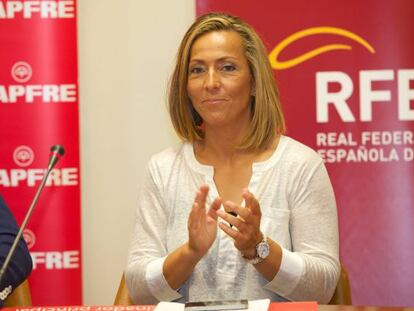 Presentacion de Gala Leon nueva directora de la Federación de Tenis el pasado julio.