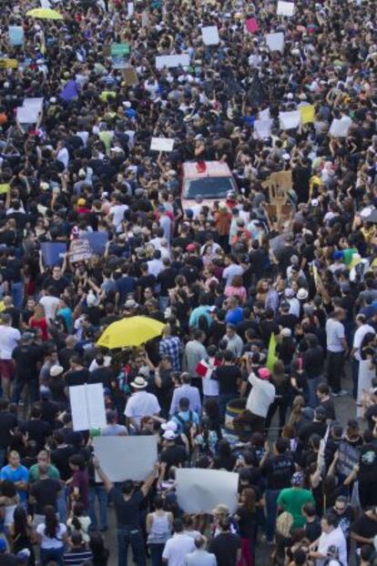 Manifestación en Santo Domingo.