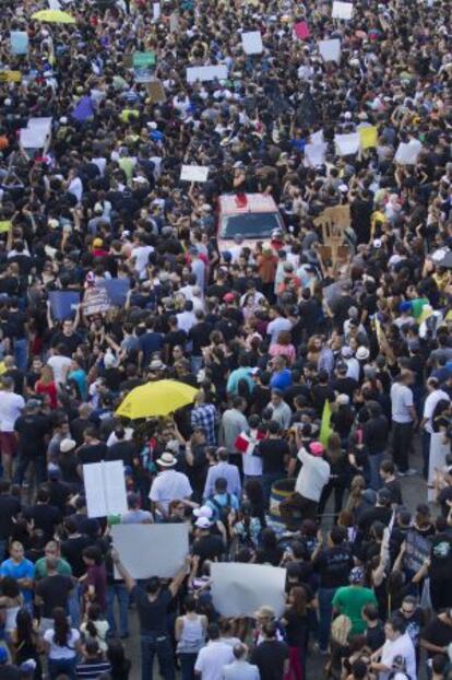 Manifestaci&oacute;n en Santo Domingo.