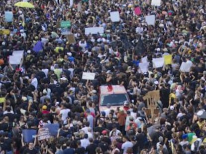 Manifestaci&oacute;n en Santo Domingo.