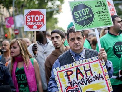 Manifestacion convocada por el movimiento 15M en Barcelona.