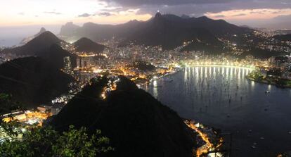 Vista de la Bahía de Guanabara, en Rio de Janeiro, Brasil.