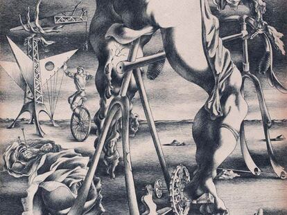 Dibujo de José Caballero que puede verse en Marbella.