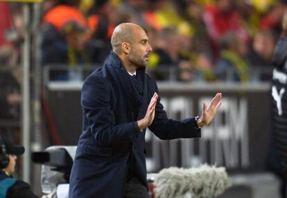 Guardiola durante el partido