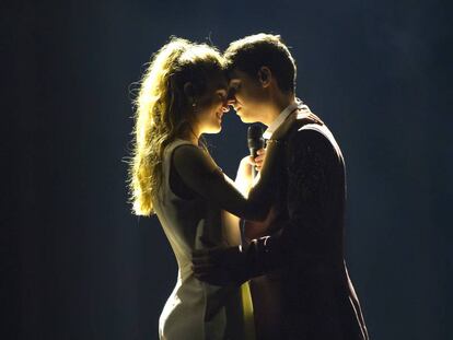 Amaia y Alfred, durante el primer ensayo de Eurovisión.