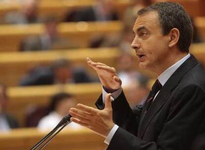 José Luis Rodríguez Zapatero, durante su intervención.