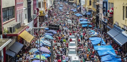 Região da rua 25 de Março, no centro de São Paulo