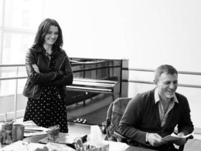 Rafe Spall, Rachel Weisz y Daniel Craig durante los ensayos de 'Traición', de Harold Pinter, en la versión de Mike Nichols.
