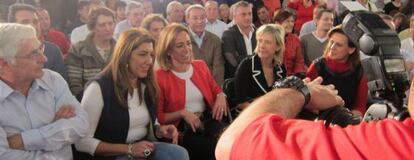 La exminista, durante el acto de este sábado en Olula.