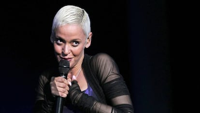 La cantante portuguesa Mariza, en un concierto en Madrid, en 2010.