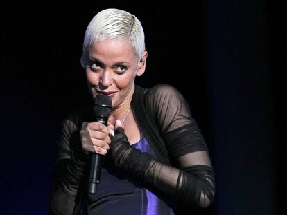 La cantante portuguesa Mariza, en un concierto en Madrid, en 2010.