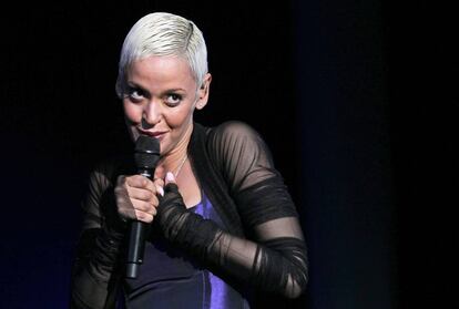 La cantante portuguesa Mariza, en un concierto en Madrid, en 2010.