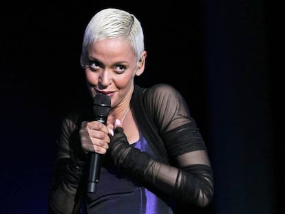 La cantante portuguesa Mariza, en un concierto en Madrid, en 2010.