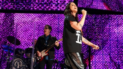 Alanis Morissette, durante un concierto.