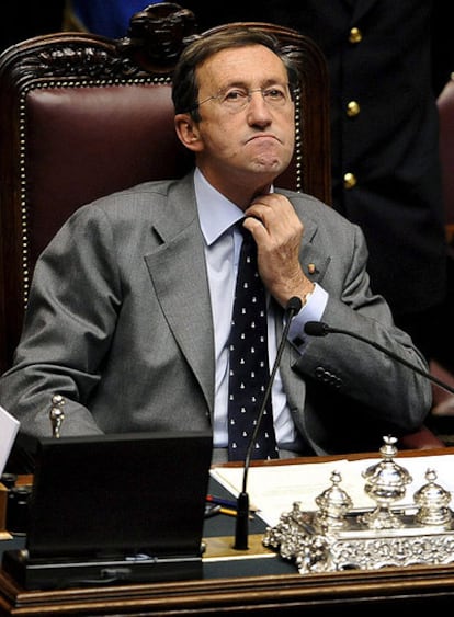 El presidente del Congreso italiano, Gianfranco Fini