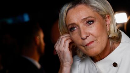 Marine Le Pen, el pasado domingo en París.