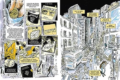 Páginas del cómic 'Vernon Subutex', que firman Luz y Virginie Despentes a partir de la trilogía literaria de la segunda.