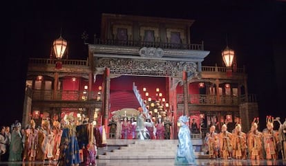 Una escena de Turandot, que dirigir&aacute; Zubin Metha en el Palau de les Arts.