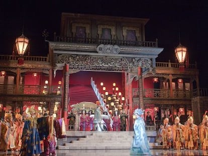 Una escena de Turandot, que dirigir&aacute; Zubin Metha en el Palau de les Arts.