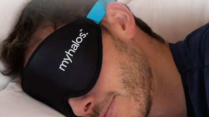 sleep mask made of breathable material.