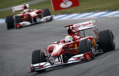 Fernando Alonso, de Ferrari, durante el Gran Premio de Alemania.