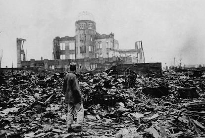 Hiroshima tras la bomba atómica en 1945.