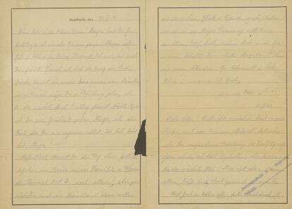 Rudolf Friemel letter to Margarita Friemel