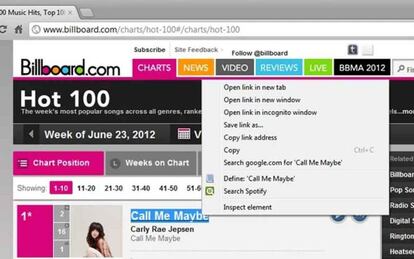 Spotify en Chrome