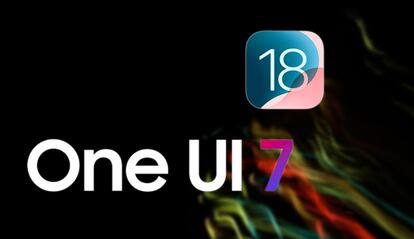 Logos de Apple iOS 18 y Samsung One UI 7