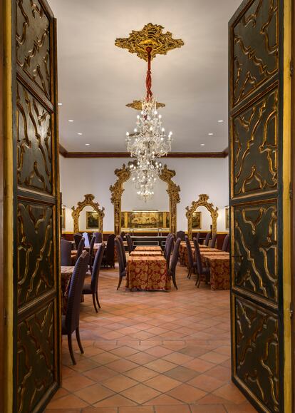 Interior del hotel Palacio Matutano Dauden en La Iglesuela del Cid (Teruel).