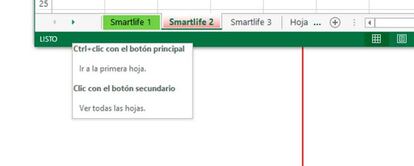 Excel pestañas