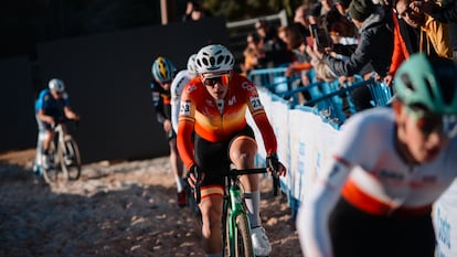 Benjamín Noval, durante el ciclocross de Benidorm.