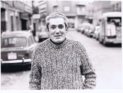 El líder sindical Marcelino Camacho, en Madrid, al día siguiente de salir de la cárcel, en 1975.