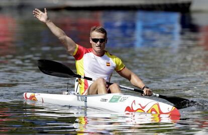 Marcus Walz, celebra la victoria.