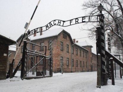 Entrada del campo de concentración de Auschwitz.  